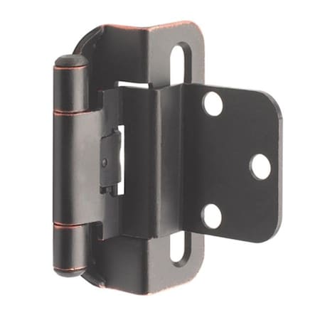 Hd A07565 ORB Amerock Decorative Half Wrap 0.38 in. Inset Self Closing Cabinet Door Hinge; Oil Rubbed Bronze A07565 ORB